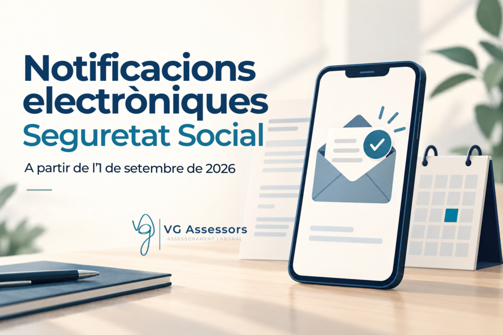 Notificacions electròniques de la Seguretat Social a partir de l’1 de setembre de 2026.